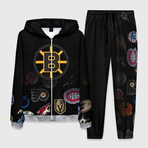 Мужской костюм 3D NHL Boston Bruins, цвет меланж