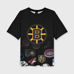 Женская футболка oversize 3D NHL Boston Bruins