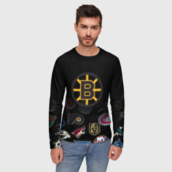 Мужской лонгслив 3D NHL Boston Bruins - фото 2