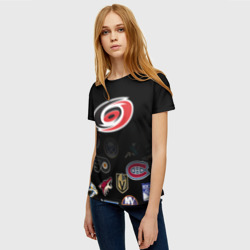 Женская футболка 3D NHL Carolina Hurricanes - фото 2
