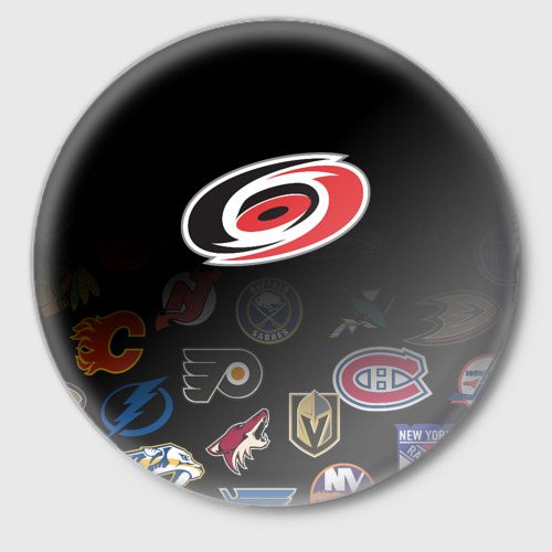 Значок NHL Carolina Hurricanes, цвет белый