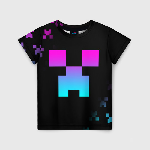 Детская футболка 3D Minecraft Creeper, цвет 3D печать