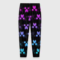 Мужские брюки 3D Minecraft Creeper neon