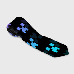 Галстук 3D Minecraft Creeper neon