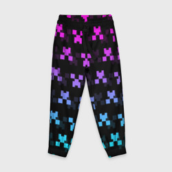 Детские брюки 3D Minecraft Creeper neon
