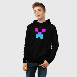 Детская толстовка хлопок Minecraft Creeper neon - фото 2