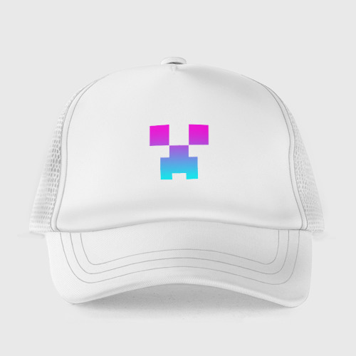 Детская кепка тракер Minecraft Creeper neon, цвет белый - фото 2
