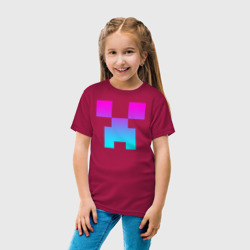 Светящаяся детская футболка Minecraft Creeper neon - фото 2