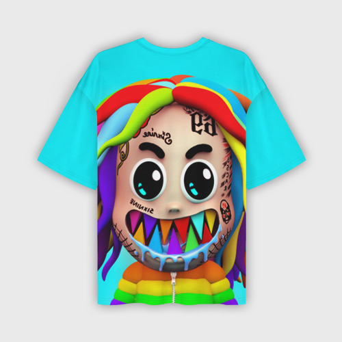 Мужская футболка oversize 3D 6ix9ine, цвет 3D печать - фото 2