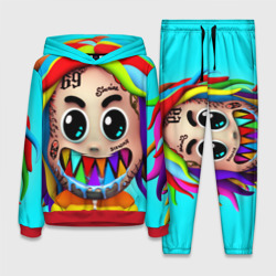 Женский костюм с толстовкой 3D 6ix9ine