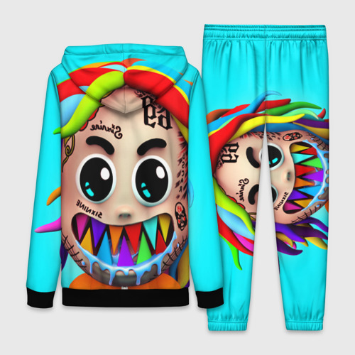 Женский костюм 3D 6ix9ine, цвет черный - фото 2