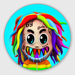 Круглый коврик для мышки 6ix9ine