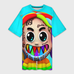 Платье-футболка 3D 6ix9ine