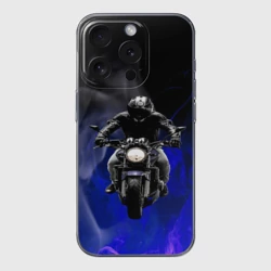 Чехол для iPhone 15 Pro силиконовый с защитой камеры Мотоциклы
