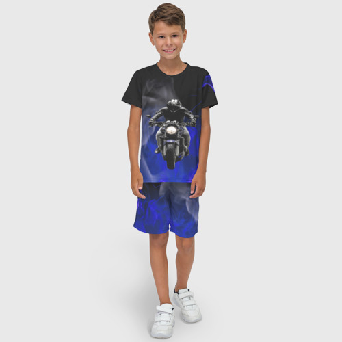 Детский костюм с шортами 3D Мотоциклы, цвет 3D печать - фото 3