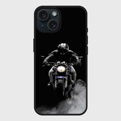 Чехол силиконовый для Apple iPhone 15 матовый Мотоциклы