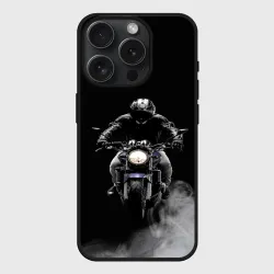 Чехол силиконовый для Apple iPhone 15 Pro матовый Мотоциклы
