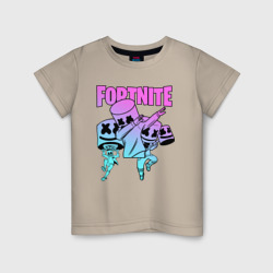 Детская футболка хлопок Fortnite x Marshmello