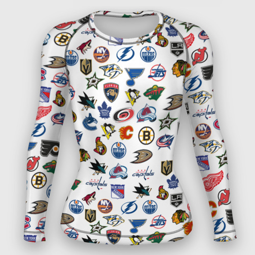 Женский рашгард 3D NHL pattern НХЛ, цвет 3D печать