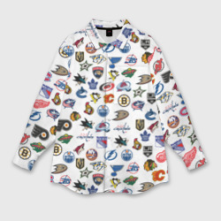 Мужская рубашка oversize 3D NHL pattern НХЛ