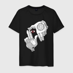 Мужская футболка хлопок Руки Hellsing
