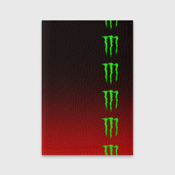 Обложка для паспорта матовая кожа Monster energy