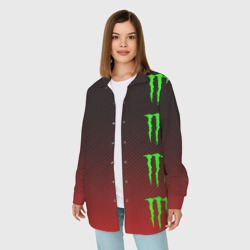 Женская рубашка oversize 3D Monster energy - фото 2