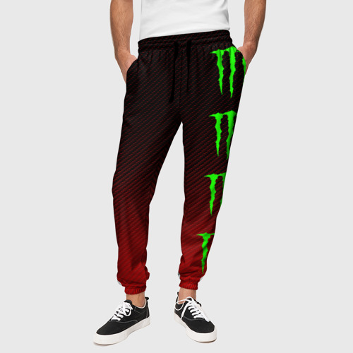Мужские брюки 3D Monster energy, цвет 3D печать - фото 4
