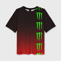 Женская футболка oversize 3D Monster energy