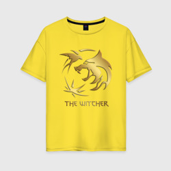 Женская футболка хлопок Oversize The Witcher Gold