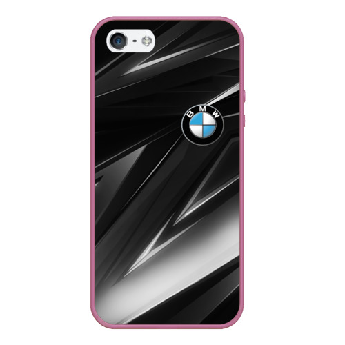Чехол для iPhone 5/5S матовый BmW m performance, цвет розовый