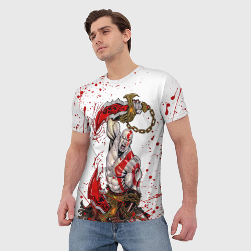 Мужская футболка 3D God of war, цвет 3D печать - фото 3