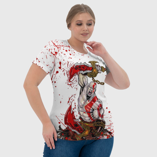 Женская футболка 3D God of war, цвет 3D печать - фото 6