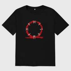 Женская футболка хлопок Oversize God of war