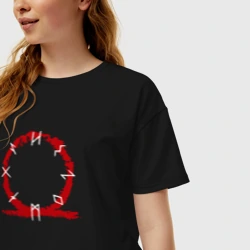 Женская футболка хлопок Oversize God of war - фото 2