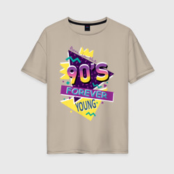 Женская футболка хлопок Oversize Рожденный в 90х