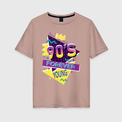 Женская футболка хлопок Oversize Рожденный в 90х