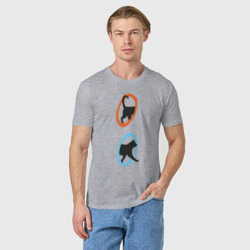 Мужская футболка хлопок Portal Cat - фото 2