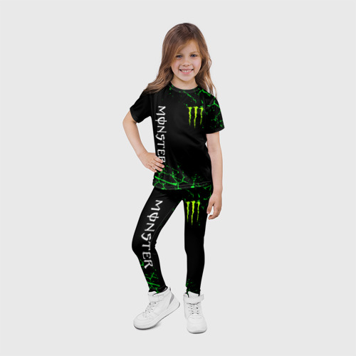 Детские леггинсы 3D Monster energy, цвет 3D печать - фото 6