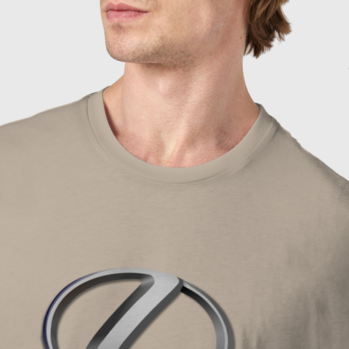Мужская футболка хлопок с принтом LEXUS, фото #4