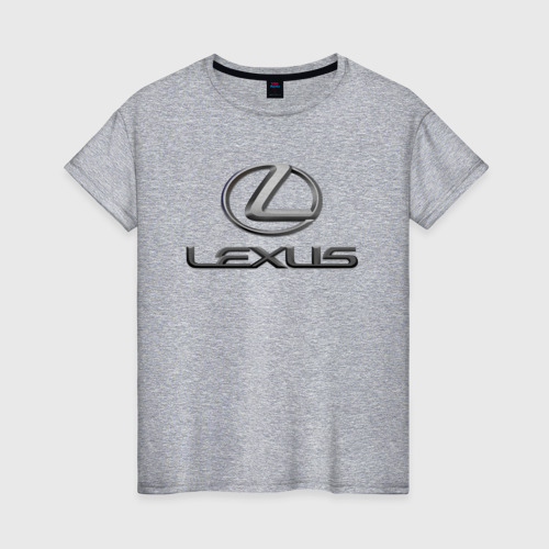 Женская футболка хлопок с принтом Lexus, вид спереди #2