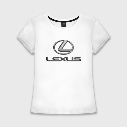 Женская футболка хлопок Slim Lexus, цвет белый