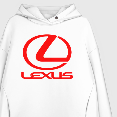 Женское худи Oversize хлопок Lexus, цвет белый - фото 3