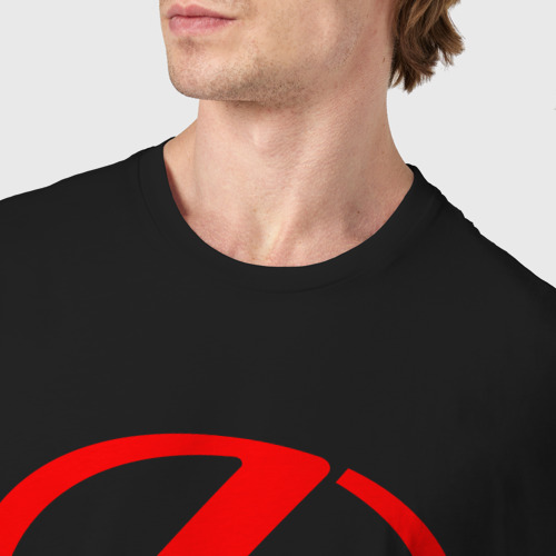 Мужская футболка хлопок Lexus, цвет черный - фото 6