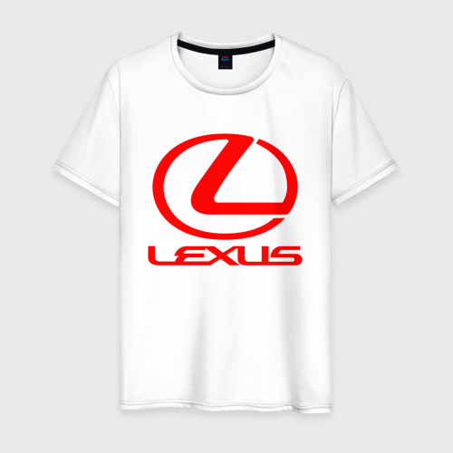 Мужская футболка хлопок Lexus, цвет белый