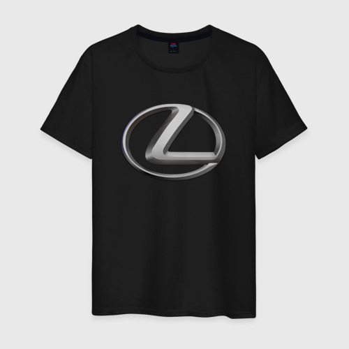 Мужская футболка хлопок Lexus, цвет черный