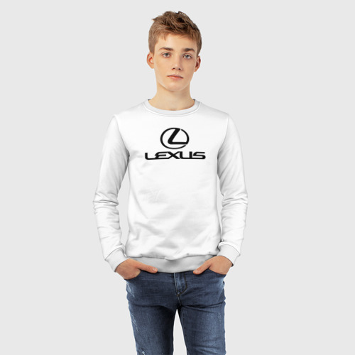 Детский свитшот хлопок Lexus, цвет белый - фото 7