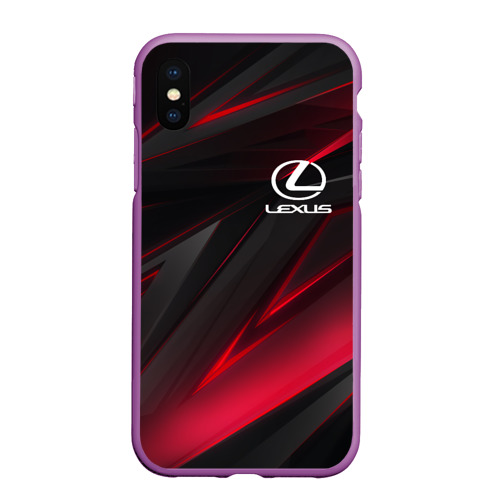 Чехол для iPhone XS Max матовый Lexus, цвет фиолетовый