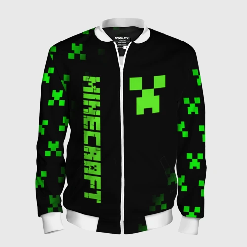 Мужской бомбер 3D Minecraft Creeper