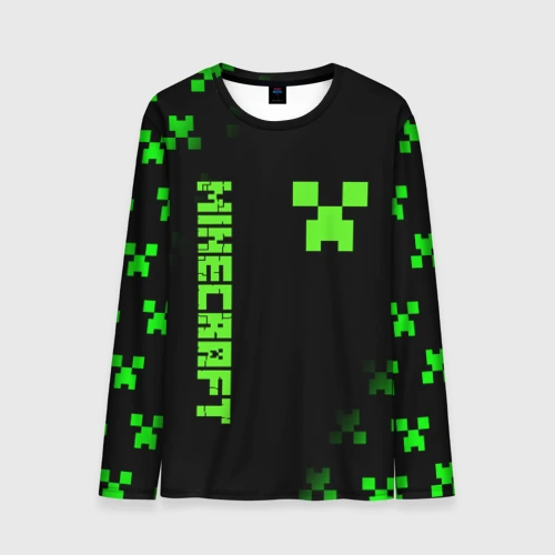 Мужской лонгслив 3D Minecraft Creeper